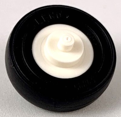 LEGO part Centre de Roue Petit avec Essieux Bridés (Roue Poulie) avec Pneu Noir 14mm D. x 4mm Lisse Petit Simple avec Numéro Estampé sur Côté (3464 / 59895) (3464c03)