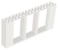 LEGO part Tür, Rahmen 2 x 16 x 6 mit 3 Öffnungen und 2 Noppen auf beiden Seiten an der Vorderseite 35103
