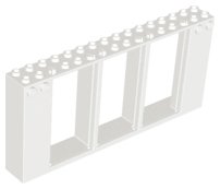 LEGO part Door, Frame 2 x 16 x 6 with 3 Openings and 2 Studs on Either Side on Front (35103)