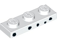 LEGO onderdeel Plaat 1 x 3 met 5 Zwarte Dalmatische Vlekken Patroon 3623pb017