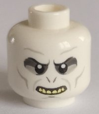 LEGO part Minifigure, Head Alien with HP Voldemort with Teeth and Nostrils Pattern 3626pb0486