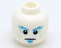 LEGO part Minifigure, Head Blue Eyebrows and Goatee Pattern - Hollow Stud (BAM) 3626pb2562