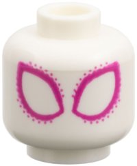 LEGO onderdeel Minifigure, Head Alien Large Magenta Eyes and Dots Pattern 3626pb3946