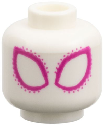 LEGO part Minifigure, Head Alien Large Magenta Eyes and Dots Pattern (3626pb3946)