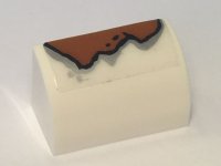 LEGO part Slope, Curved 1 x 2 with Rust Pattern (Sticker) - Set 10274 37352pb006