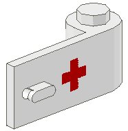 LEGO part Door 1 x 3 x 1 Right with Red Cross Pattern 3821p24