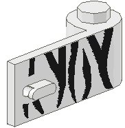 LEGO part Door 1 x 3 x 1 Right with Safari Pattern (3821pb005)