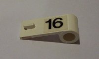 LEGO part Door 1 x 3 x 1 Right with Number 16 Pattern (Sticker) - Set 6634 3821pb010