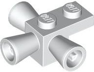LEGO part Brick, Modified 1 x 1 with 3 Loudspeakers / Space Positioning Rockets 3963
