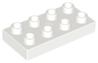 LEGO onderdeel Duplo, Plate 2 x 4 x 1/2 (Thick) 40666