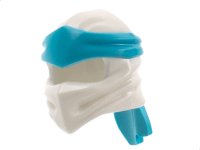LEGO onderdeel Minifigure, Headgear Ninjago Wrap Type 4 with Molded Medium Azure Headband  Pattern 40925pb17