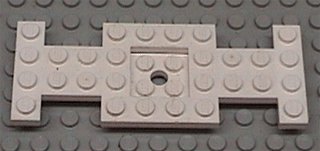 LEGO part Vehicle, Base 4 x 10 x 2/3 with 2 x 2 Recessed Center with Center Hole (First Version) (4212a)