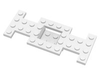 LEGO part Vehicle, Base 4 x 10 x 2/3 with 2 x 2 Recessed Center with Smooth Underside, No Center Hole 4212b