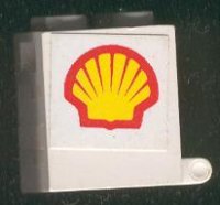 LEGO part Container, Box 2 x 2 x 2 - Solid Studs with Shell Logo Pattern on Both Sides (Stickers) - Set 6378 4345apb01