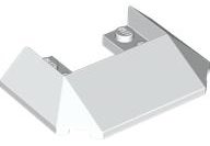 LEGO part Wedge 6 x 4 Cutout (Train Roof) with 9 Large Bottom Tubes (4365)
