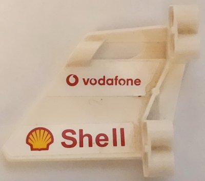LEGO part Technic, Panel Fairing #23 Large Short, Small Hole, Side B with Shell and Vodafone Logo Pattern (Stickers) - Set 8674 (44353pb25)