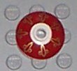 LEGO part Dish 2 x 2 Inverted (Radar) with HP Clock Top Pattern 4740pb002