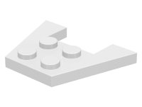 LEGO part Wedge, Plate 3 x 4 without Stud Notches 4859