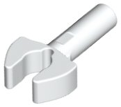 LEGO part Bar   1L with Clip Mechanical Claw - Cut Edges and Hole on Side 48729b