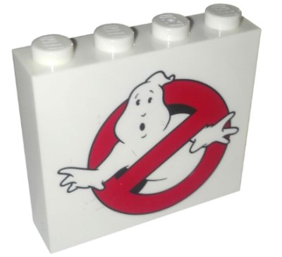 LEGO part Brick 1 x 4 x 3 with Ghostbusters Logo Pattern (49311pb013)