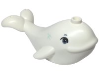 LEGO part Whale with Sand Blue Eyes Pattern 49518pb02