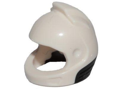 LEGO part Minifigure, Headgear Helmet Space, City Astronaut with Molded Black Neck Base Pattern (49663pb01)