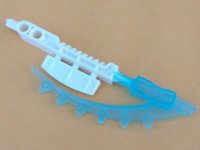 LEGO part Bionicle Weapon Hordika Teeth Tool with Molded Trans-Light Blue Flexible End Pattern 50936pb01