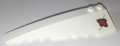 LEGO part Wedge 10 x 3 Left with Rust Spot Pattern (Sticker) - Set 10274 (50955pb048)