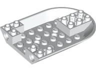 LEGO onderdeel Aircraft Fuselage Forward Bottom Curved 6 x 8 with 2 Holes and 2 Pin Holes (5123)
