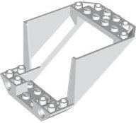 LEGO part Aircraft Fuselage Aft Section Bottom 6 x 8 x 4 with 4 x 6 Cargo Door Cutout, 2 Holes and 2 Pin Holes 5124