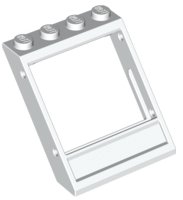 LEGO part Window 4 x 4 x 3 Roof with Bottom Panel (60806)