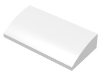 LEGO onderdeel Slope, Curved 2 x 4 x 2/3 without Bottom Tubes 61068