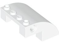 LEGO part Slope, Curved 4 x 4 x 2 with 4 Studs and Pin Holes 61487