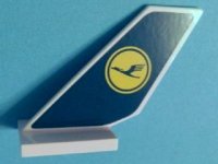 LEGO part Tail Shuttle with Lufthansa Logo Pattern on Both Sides (Stickers) - Set 40146 6239pb045