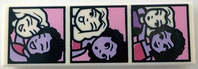 LEGO part Tile 1 x 3 with Friends Nova and Aliya Photo Booth Pictures Pattern (63864pb282)