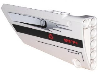 LEGO part Technic, Panel Fairing #17 Large Smooth, Side A with '5974' and Air Intake Pattern (Sticker) - Set 5974 (64392pb003)