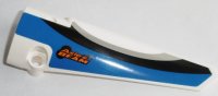 LEGO part Technic, Panel Fairing # 6 Long Smooth, Side B with 'Axle & BEAM' and Blue, Black and Gray Pattern (Sticker) - Set 42045 64393pb023