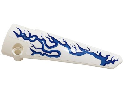 LEGO part Technic, Panel Fairing # 6 Long Smooth, Side B with Blue and Dark Azure Lightning Pattern (Sticker) - Set 42128 (64393pb050)