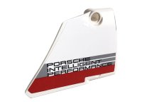 LEGO part Technic, Panel Fairing #14 Large Short Smooth, Side B with Porsche Intelligent Performance Logo and Red Stripe Pattern (Sticker) - Set 42096 64680pb022