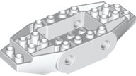 LEGO onderdeel Vehicle, Base 4 x 10 x 1 2/3 with 4 Side Pin Holes 65186