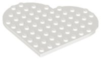 LEGO part Plate, Round 9 x 9 Heart 65486