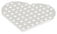 LEGO part Plate, Round 9 x 9 Heart (65486)