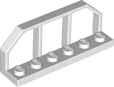 LEGO part Plate, Modified 1 x 6 with Train Wagon End (6583)