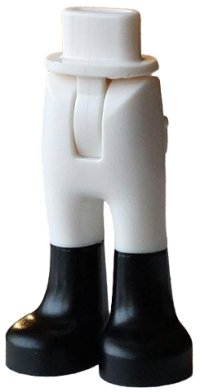 LEGO part Mini Doll Hips and Trousers with Back Pockets with Molded Black Lower Legs / Boots Pattern - Thin Hinge 67072c00pb005
