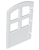 LEGO part Duplo Door / Window Pane 1 x 4 x 4 with 4 Same Size Panes and Curved Top (67872)