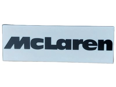LEGO part Tile 2 x 6 with Black 'McLaren' Pattern (69729pb109)