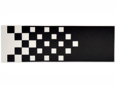 LEGO part Tile 2 x 6 with Black Checkered Pattern (69729pb222)