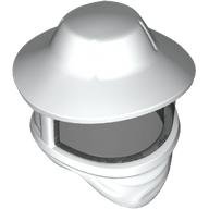 LEGO part Minifigure, Headgear Hat, Beekeeper with Molded Trans-Black Visor Pattern (69938pb02)