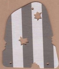 LEGO part Cloth Sail with Cannonball Damage with Dark Gray Stripes Pattern (71306)