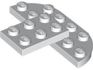 LEGO part Plate, Round 4 x 6 x 2/3, Raised 2 x 3 and 2 x 2 Cutouts 7797